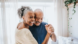 Senior Couple Dancing Together