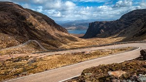 View of Bealach na Ba pass Scotland