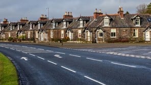 Road junction on residential street