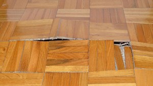 Accidentally damaged wood flooring in house