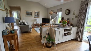 The inside of a granny annexe